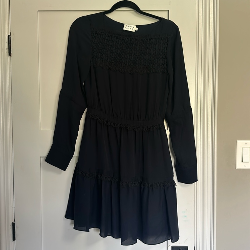 Dark navy silk dress. Size 2